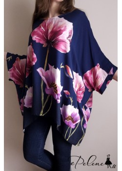 Nauja gėlių rašto palaidinė su šilku